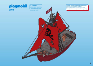 Manual de uso Playmobil set 3900 Pirates Barco corsario