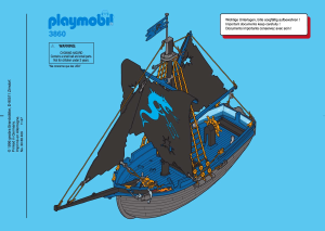 Bedienungsanleitung Playmobil set 3860 Pirates Schwarzer Korsarensegler