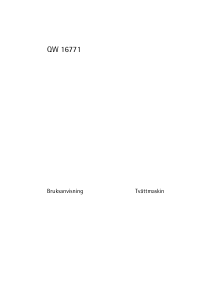 Bruksanvisning Husqvarna-Electrolux QW16771 Tvättmaskin