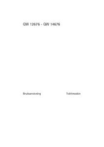 Bruksanvisning Husqvarna-Electrolux QW14676 Tvättmaskin