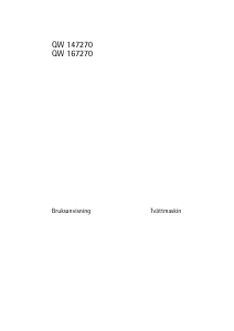 Bruksanvisning Husqvarna-Electrolux QW147270 Tvättmaskin