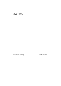 Bruksanvisning Husqvarna-Electrolux QW16694 Tvättmaskin