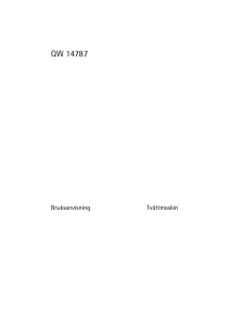 Bruksanvisning Husqvarna-Electrolux QW14787 Tvättmaskin
