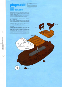 Bedienungsanleitung Playmobil set 3750 Pirates Piratenschiff