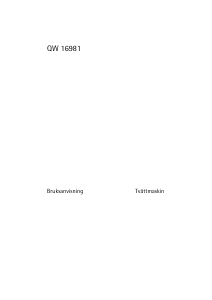 Bruksanvisning Husqvarna-Electrolux QW16981 Tvättmaskin