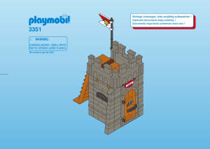 Manual Playmobil set 3351 Pirates Harbor prison tower
