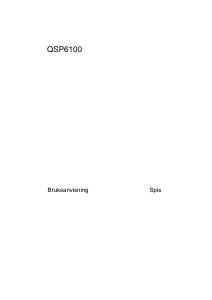 Bruksanvisning Husqvarna-Electrolux QSP6100W Spis
