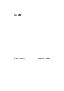 Bruksanvisning Husqvarna-Electrolux QB5181K Oppvaskmaskin