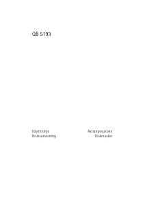 Bruksanvisning Husqvarna-Electrolux QB5193W Diskmaskin