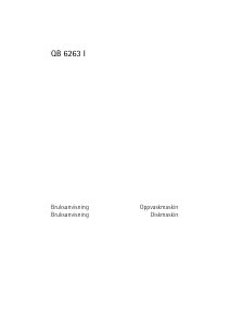 Bruksanvisning Husqvarna-Electrolux QB6263I Diskmaskin