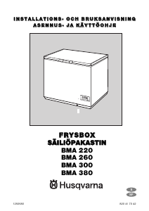 Bruksanvisning Husqvarna BMA380 Frys