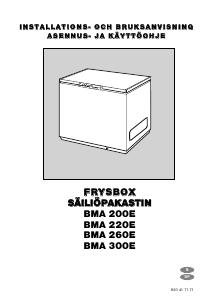 Käyttöohje Husqvarna BMA260E Pakastin