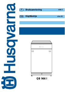 Bruksanvisning Husqvarna QB966I Diskmaskin