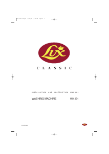 Manual Lux WH251 Classic Washing Machine