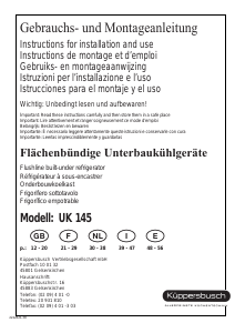 Bedienungsanleitung Küppersbusch UK 145-2 Kühlschrank