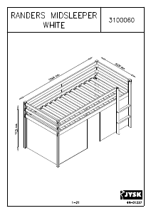 Mode d’emploi JYSK Randers Structure lit mezzanine