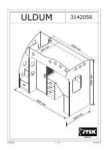 Mode d’emploi JYSK Uldum Structure lit mezzanine