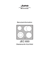 Bedienungsanleitung Juno-Electrolux JEC650 Kochfeld