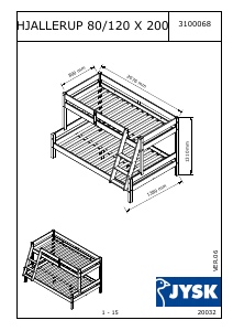 كتيب سرير مرتفع Hjallerup JYSK