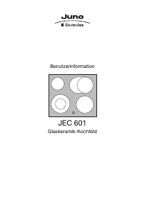 Bedienungsanleitung Juno-Electrolux JEC601B Kochfeld