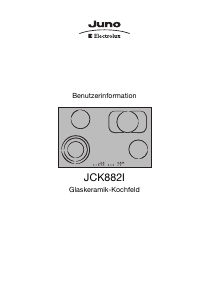 Bedienungsanleitung Juno-Electrolux JCK882I Kochfeld