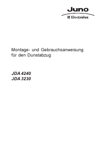 Bedienungsanleitung Juno-Electrolux JDA4240E Dunstabzugshaube