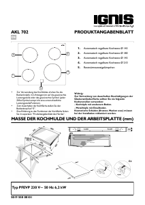 Manuale Ignis AKL 702 IX Piano cottura