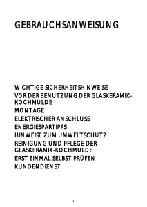 Bedienungsanleitung Ignis AKL 7010 NE Kochfeld