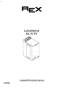 Manuale Rex RL75TV Lavatrice