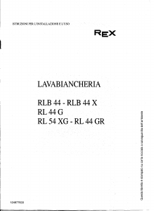 Manuale Rex RLB420 Lavatrice