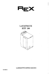 Manuale Rex RTP1930G Lavatrice