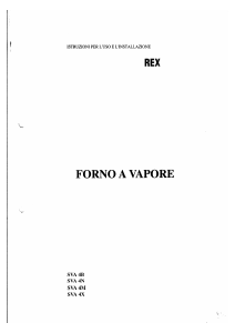 Manuale Rex SVA4B Forno