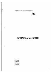 Manuale Rex SVA4N Forno