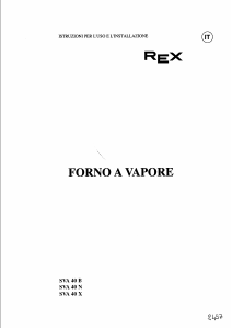 Manuale Rex SVA40X Forno