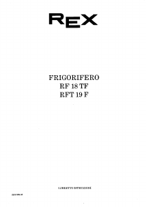 Manuale Rex RF18TF Frigorifero-congelatore