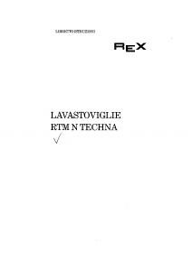 Manuale Rex RTM N TECHNA Lavastoviglie