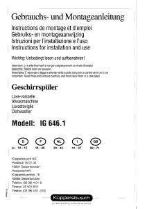 Bedienungsanleitung Küppersbusch IG 646.1B Geschirrspüler