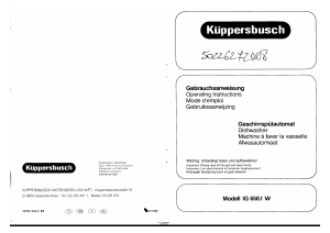 Handleiding Küppersbusch IG 658.1W Vaatwasser