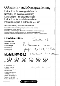 Bedienungsanleitung Küppersbusch IGV 458.2W Geschirrspüler