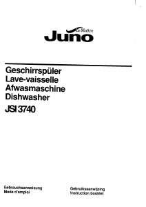 Manual Juno-Le Maitre JSI3740S Dishwasher