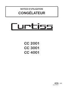Mode d’emploi Curtiss CC2003 Congélateur