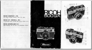 Manual Ricoh 500 GX Camera