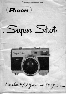 Manual Ricoh Super Shot Camera