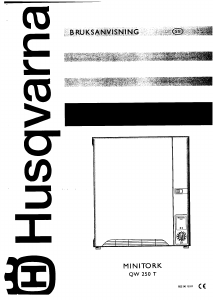 Bruksanvisning Husqvarna QW250T Torktumlare