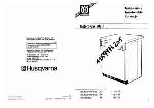 Käyttöohje Husqvarna QW286T Bolero Kuivausrumpu