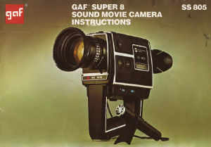 Manual GAF SS 805 Camcorder