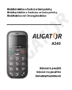Manuál Aligator A340 Mobilní telefon