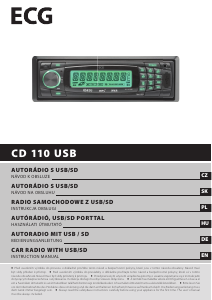 Használati útmutató ECG CD 110 USB Autórádió