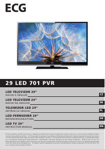 Manuál ECG 29 LED 701 PVR LED televize