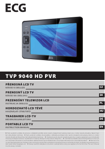 Manuál ECG TVP 9040 HD PVR LCD televize